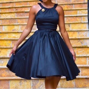 PinUp Couture Black Swing Dress with Pockets